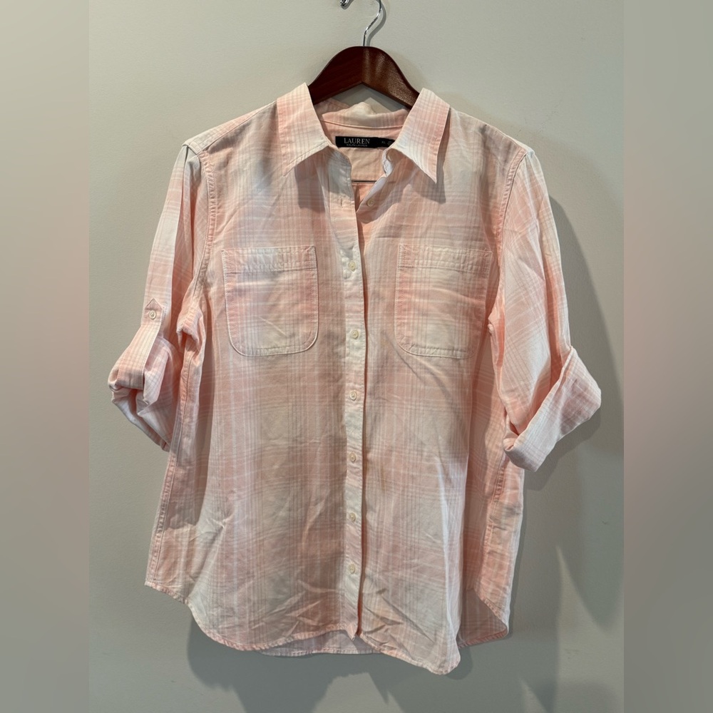 Lauren Ralph Lauren Blush Pink Shirt Size XL